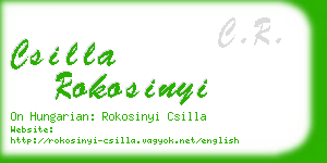 csilla rokosinyi business card